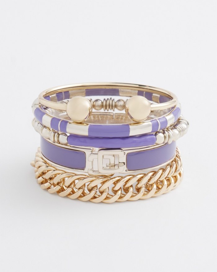 Chicos Purple Chico's Click Bangle - Parisian Purple Chicos Purple Chico's Click Bangle - Parisian Purple