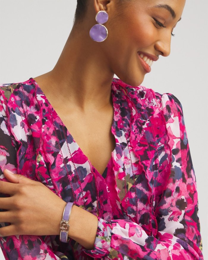Chicos Purple Chico's Click Bangle - Parisian Purple Chicos Purple Chico's Click Bangle - Parisian Purple