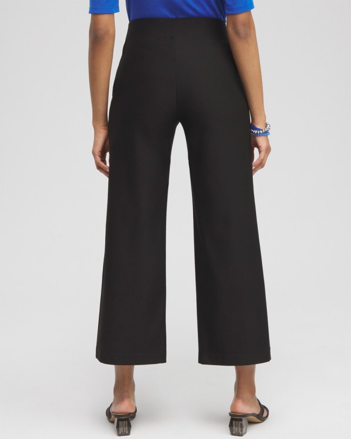 Chicos Travelers Collection Crepe Cropped Pants - Travelers Black Chicos Travelers Collection Crepe Cropped Pants - Travelers Black