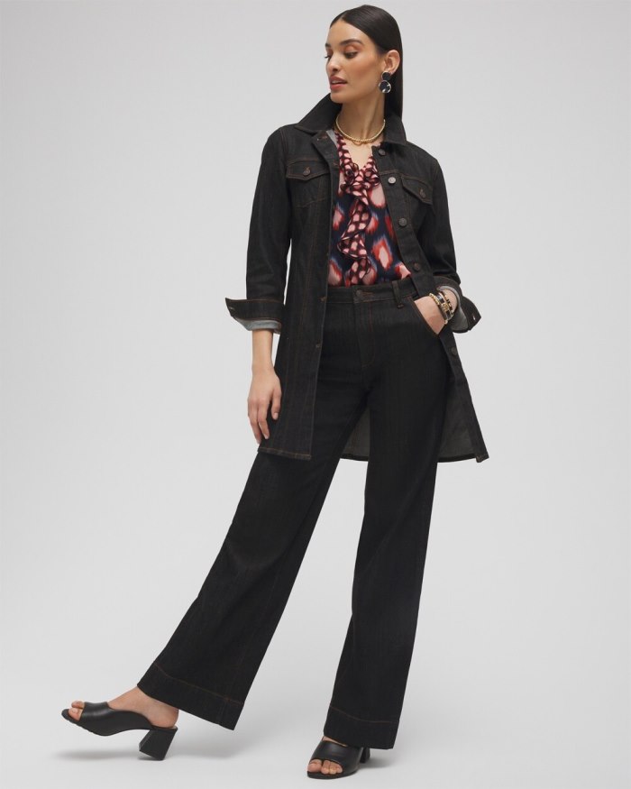 Chicos High Rise Wide Leg Jeans - Midnight Rinse Chicos High Rise Wide Leg Jeans - Midnight Rinse