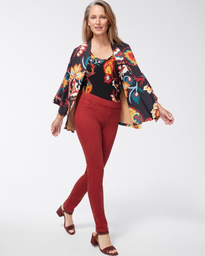 Chicos Denim Pull-On Jeggings - Smoked Paprika Chicos Denim Pull-On Jeggings - Smoked Paprika