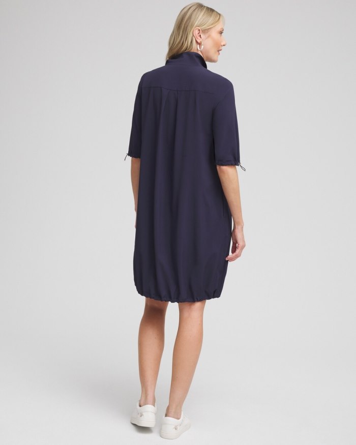 Chicos Zenergy UPF Neema Zip Bungee Dress - Classic Navy Chicos Zenergy UPF Neema Zip Bungee Dress - Classic Navy