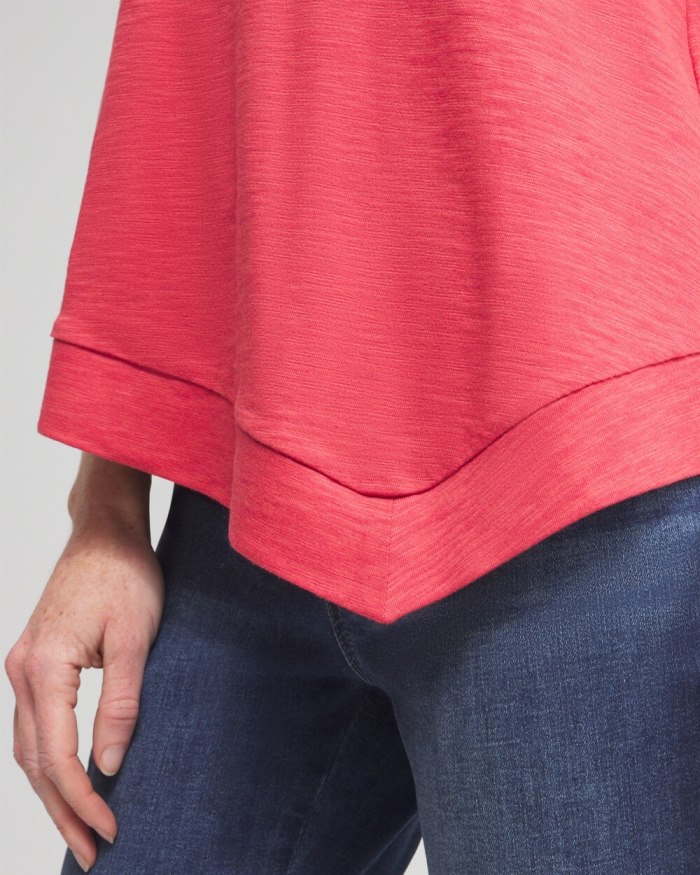 Chicos Asymmetrical Elbow Sleeve Tee - Black Chicos Asymmetrical Elbow Sleeve Tee - Black