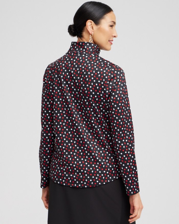 Chicos Zenergy UPF Heart Print Long Sleeve Top - Love Letter Red Chicos Zenergy UPF Heart Print Long Sleeve Top - Love Letter Red