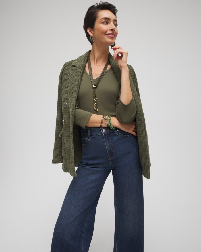Chicos Everyday 3/4 Sleeve Tee - Classic Navy Chicos Everyday 3/4 Sleeve Tee - Classic Navy