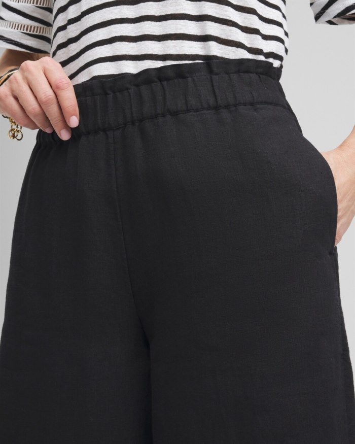 Chicos Linen Culottes - Alabaster Chicos Linen Culottes - Alabaster