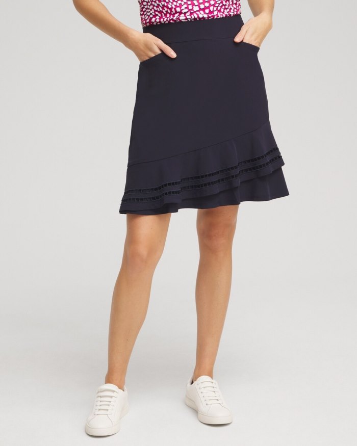 Chicos Zenergy Neema Trimmed Skort - Classic Navy Chicos Zenergy Neema Trimmed Skort - Classic Navy