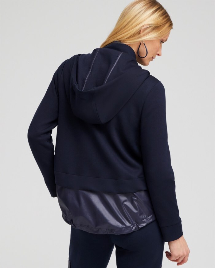 Chicos Zenergy Double Knit Mix Jacket - Classic Navy Chicos Zenergy Double Knit Mix Jacket - Classic Navy