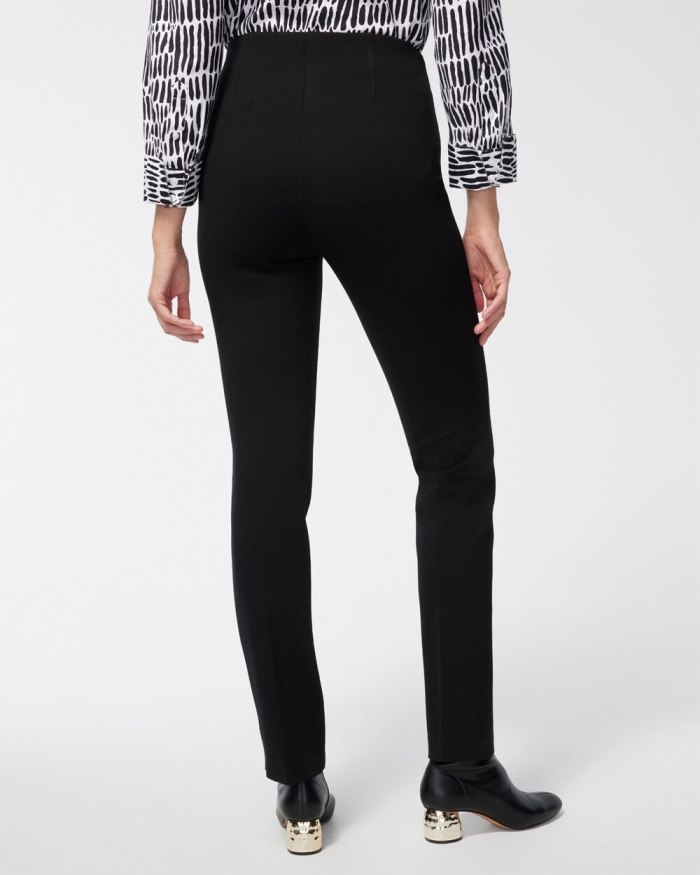 Chicos Juliet Ponte Trim Detail Pants - English Cream Chicos Juliet Ponte Trim Detail Pants - English Cream