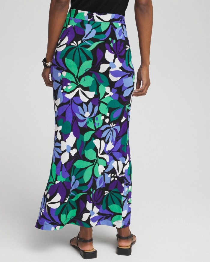 Chicos Travelers Floral Maxi Skirt - Purple Nightshade Chicos Travelers Floral Maxi Skirt - Purple Nightshade