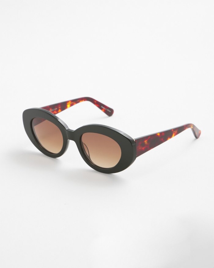 Chicos Black & Tort Print Sunglasses - Black Chicos Black & Tort Print Sunglasses - Black