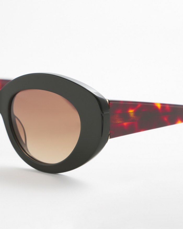 Chicos Black & Tort Print Sunglasses - Black Chicos Black & Tort Print Sunglasses - Black