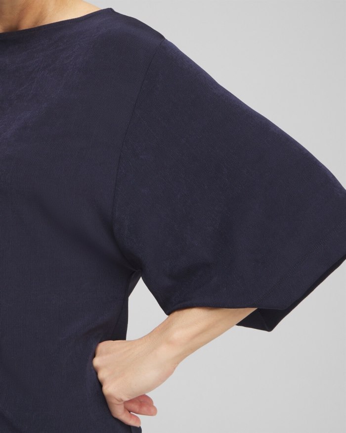 Chicos Travelers Kimono Sleeve Top - Travelers India Ink Chicos Travelers Kimono Sleeve Top - Travelers India Ink