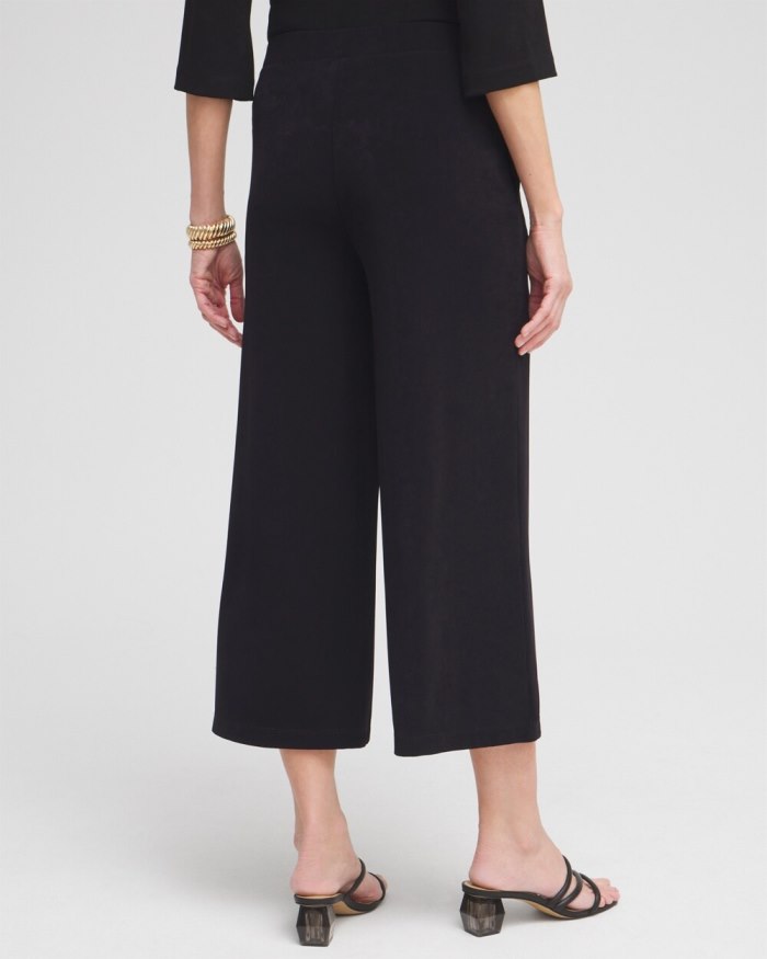Chicos Travelers Wide Leg Pocket Cropped Pants - Travelers Black Chicos Travelers Wide Leg Pocket Cropped Pants - Travelers Black