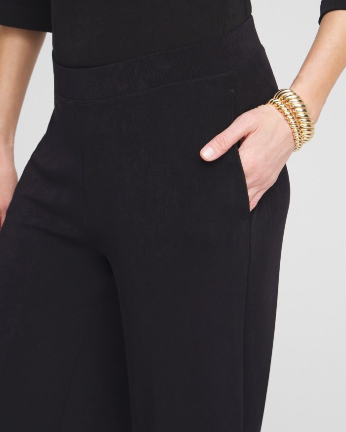 Chicos Travelers Wide Leg Pocket Cropped Pants - Travelers Black Chicos Travelers Wide Leg Pocket Cropped Pants - Travelers Black
