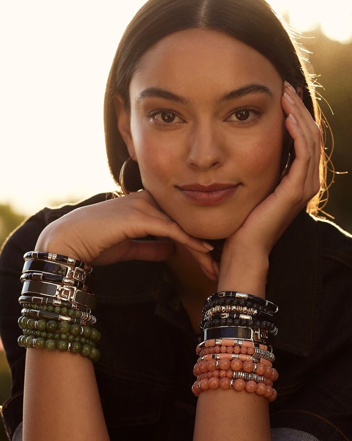 Chicos Black Jade Hero Stretch Bracelet - Black Chicos Black Jade Hero Stretch Bracelet - Black