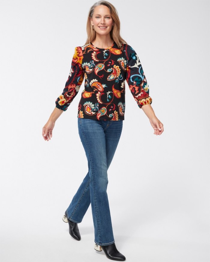 Chicos Denim Slim Pull-On Boot-Cut Jeggings - Jackson Indigo Chicos Denim Slim Pull-On Boot-Cut Jeggings - Jackson Indigo
