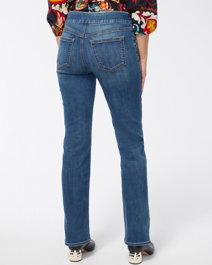 Chicos Denim Slim Pull-On Boot-Cut Jeggings - Jackson Indigo Chicos Denim Slim Pull-On Boot-Cut Jeggings - Jackson Indigo