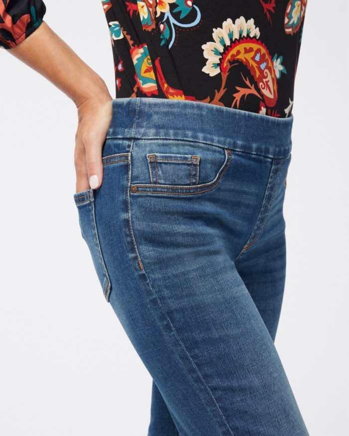Chicos Denim Slim Pull-On Boot-Cut Jeggings - Jackson Indigo Chicos Denim Slim Pull-On Boot-Cut Jeggings - Jackson Indigo