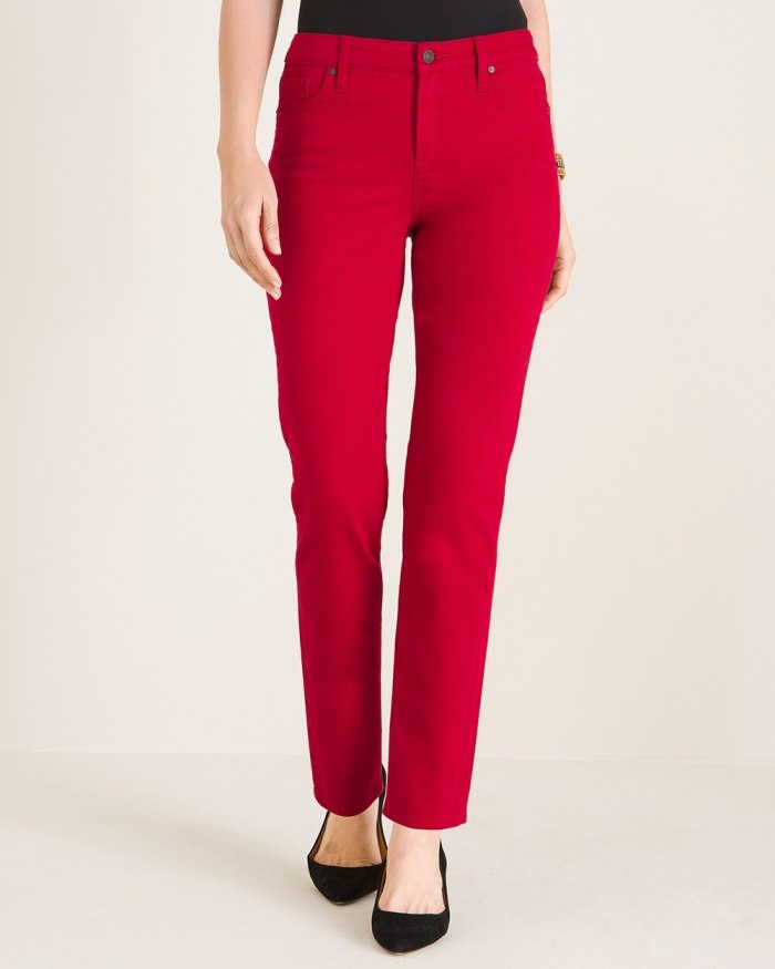 Chicos So Slimming Girlfriend Ankle Jeans - Claret Chicos So Slimming Girlfriend Ankle Jeans - Claret