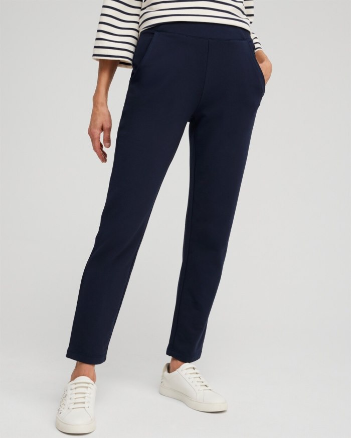 Chicos Zenergy French Terry Ankle Pants - Classic Navy Chicos Zenergy French Terry Ankle Pants - Classic Navy