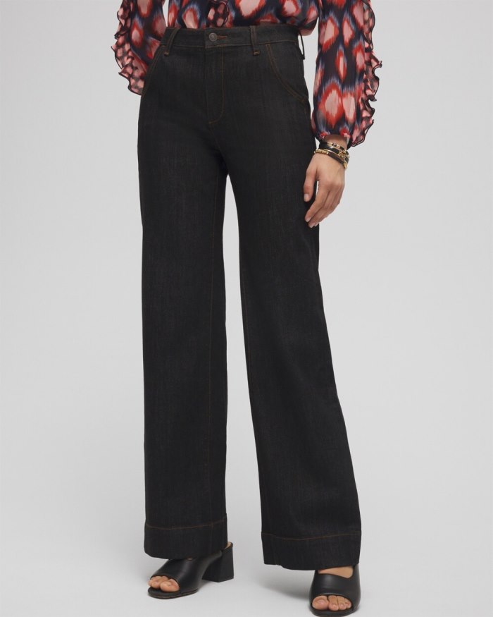 Chicos High Rise Wide Leg Jeans - Midnight Rinse Chicos High Rise Wide Leg Jeans - Midnight Rinse
